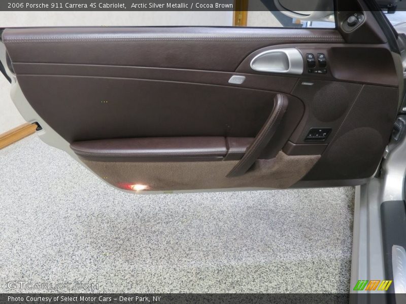 Arctic Silver Metallic / Cocoa Brown 2006 Porsche 911 Carrera 4S Cabriolet