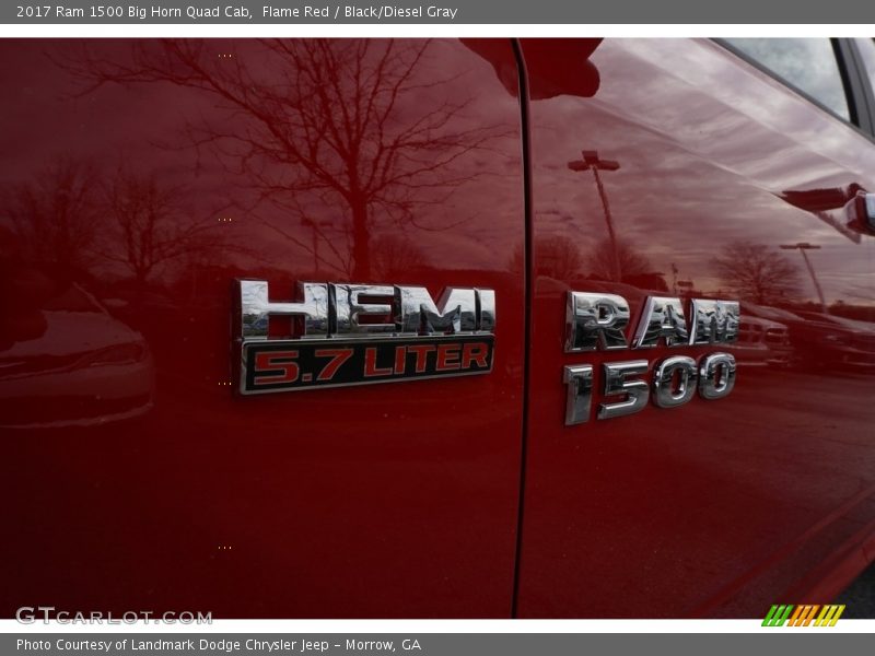 Flame Red / Black/Diesel Gray 2017 Ram 1500 Big Horn Quad Cab