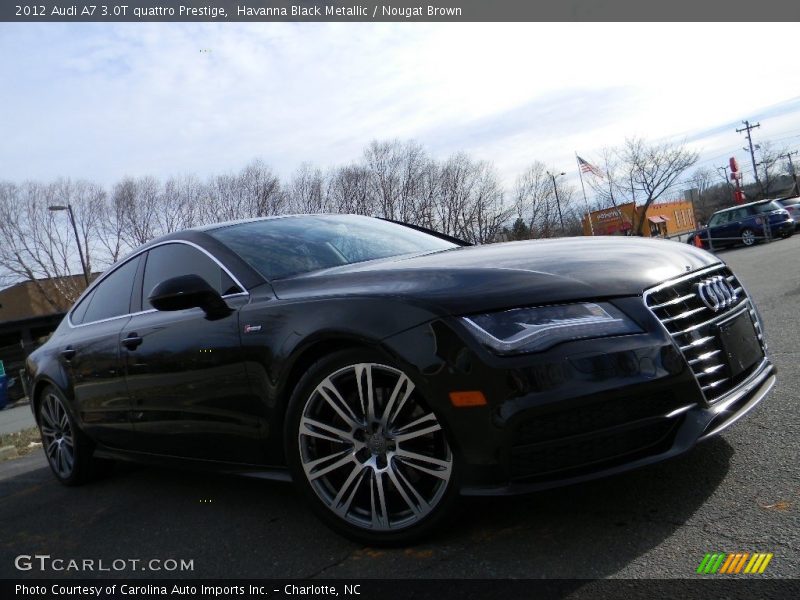 Havanna Black Metallic / Nougat Brown 2012 Audi A7 3.0T quattro Prestige