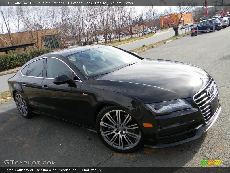 Havanna Black Metallic / Nougat Brown 2012 Audi A7 3.0T quattro Prestige