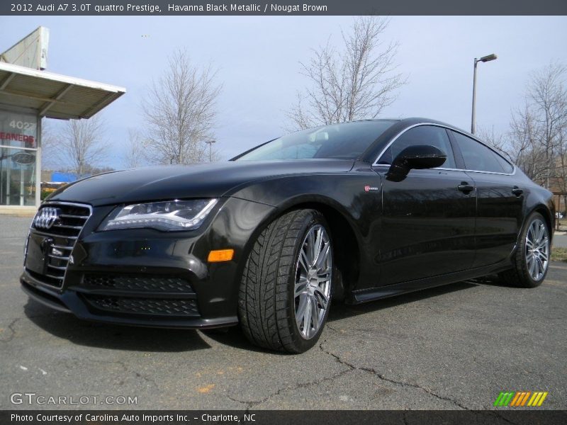 Havanna Black Metallic / Nougat Brown 2012 Audi A7 3.0T quattro Prestige