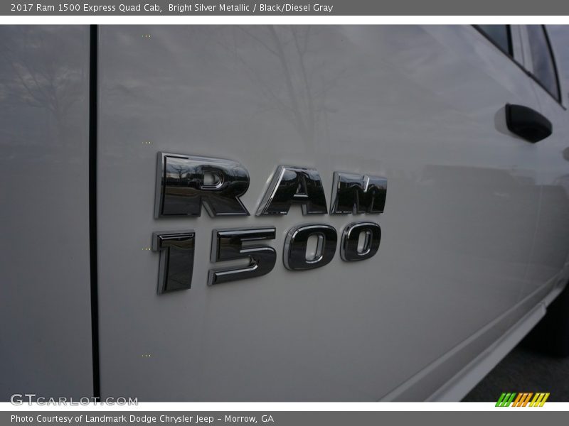 Bright Silver Metallic / Black/Diesel Gray 2017 Ram 1500 Express Quad Cab
