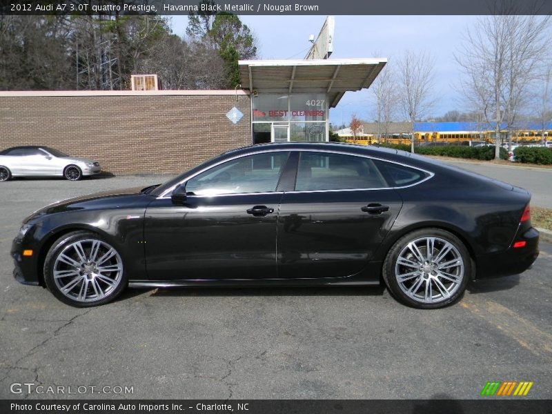 Havanna Black Metallic / Nougat Brown 2012 Audi A7 3.0T quattro Prestige