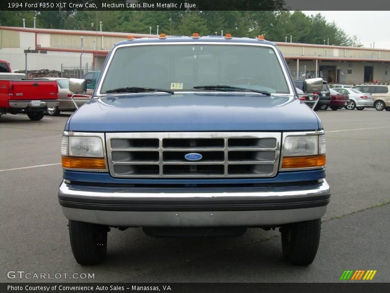 Medium Lapis Blue Metallic / Blue 1994 Ford F350 XLT Crew Cab