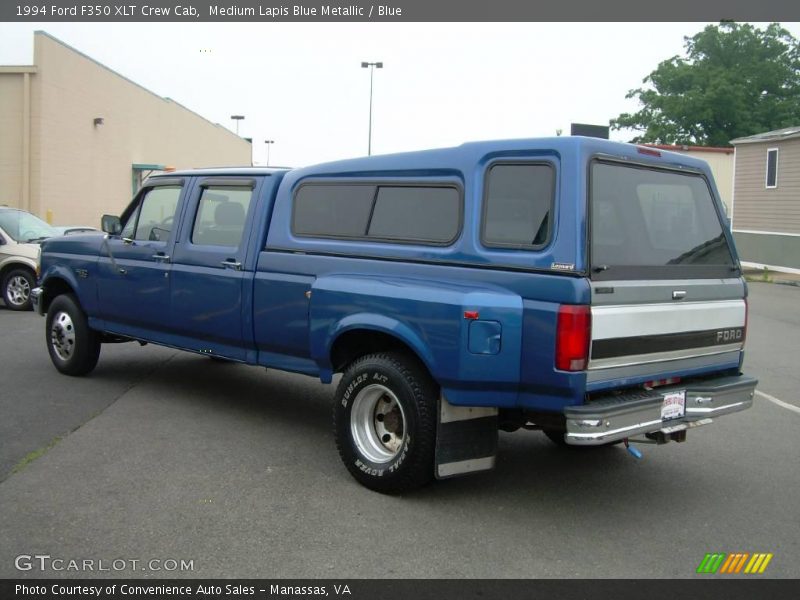 Medium Lapis Blue Metallic / Blue 1994 Ford F350 XLT Crew Cab
