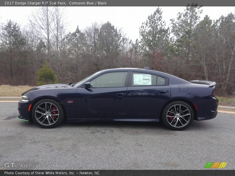 Contusion Blue / Black 2017 Dodge Charger R/T Scat Pack