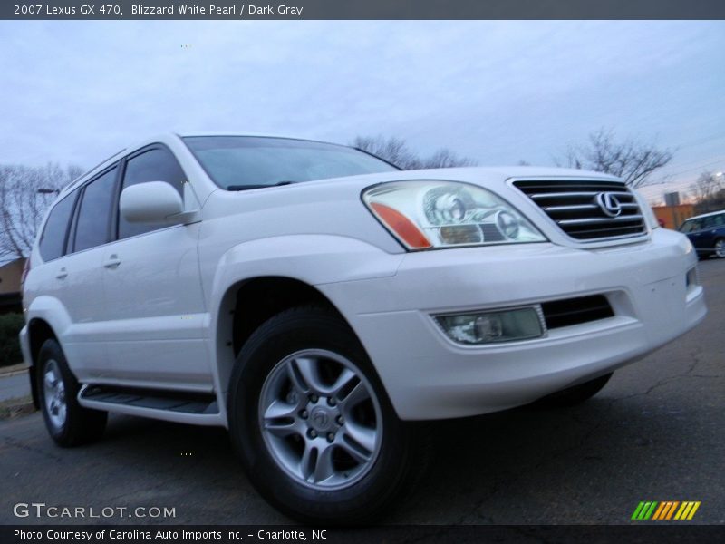 Blizzard White Pearl / Dark Gray 2007 Lexus GX 470