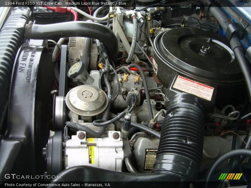 Medium Lapis Blue Metallic / Blue 1994 Ford F350 XLT Crew Cab