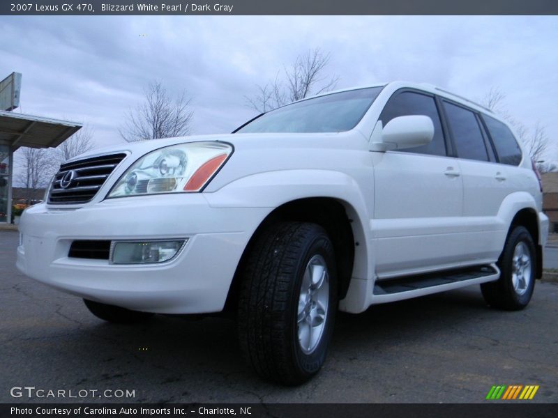 Blizzard White Pearl / Dark Gray 2007 Lexus GX 470