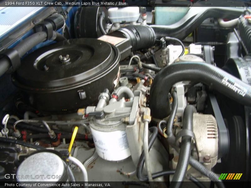 Medium Lapis Blue Metallic / Blue 1994 Ford F350 XLT Crew Cab