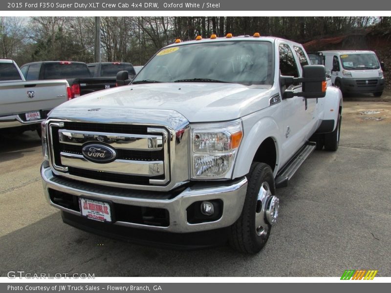 Oxford White / Steel 2015 Ford F350 Super Duty XLT Crew Cab 4x4 DRW