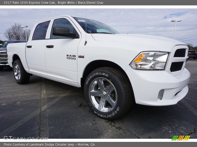 Bright White / Black/Diesel Gray 2017 Ram 1500 Express Crew Cab