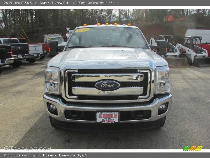 Oxford White / Steel 2015 Ford F350 Super Duty XLT Crew Cab 4x4 DRW