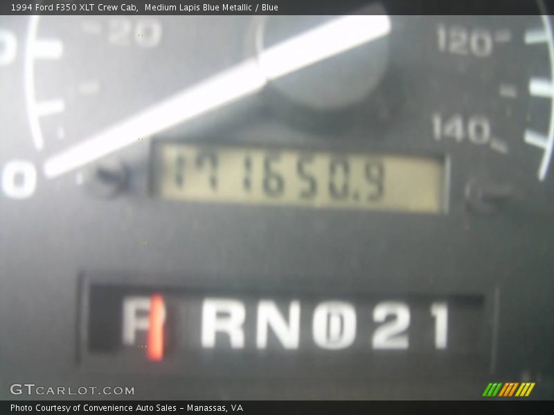 Medium Lapis Blue Metallic / Blue 1994 Ford F350 XLT Crew Cab