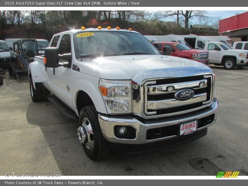 Oxford White / Steel 2015 Ford F350 Super Duty XLT Crew Cab 4x4 DRW