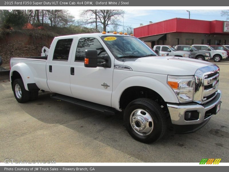 Oxford White / Steel 2015 Ford F350 Super Duty XLT Crew Cab 4x4 DRW