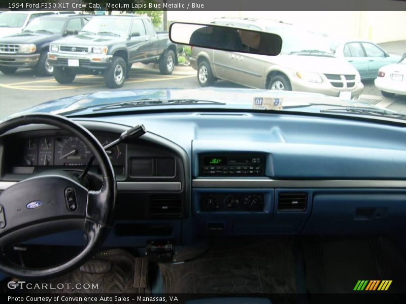 Medium Lapis Blue Metallic / Blue 1994 Ford F350 XLT Crew Cab