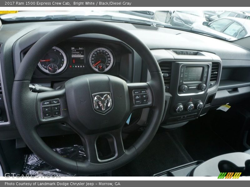 Bright White / Black/Diesel Gray 2017 Ram 1500 Express Crew Cab