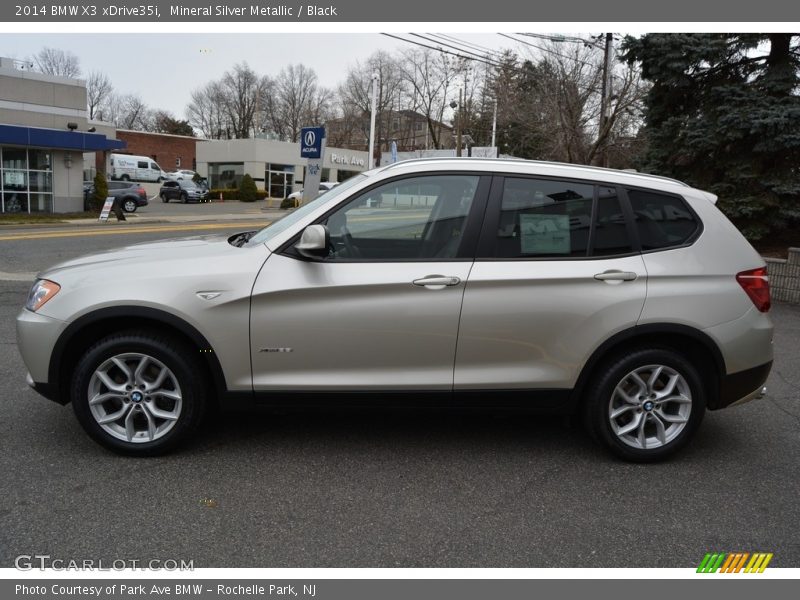 Mineral Silver Metallic / Black 2014 BMW X3 xDrive35i