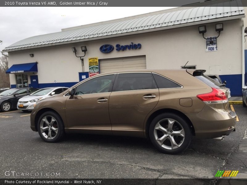 Golden Umber Mica / Gray 2010 Toyota Venza V6 AWD