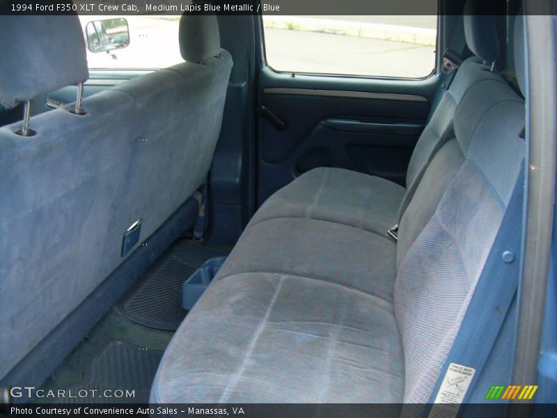 Medium Lapis Blue Metallic / Blue 1994 Ford F350 XLT Crew Cab