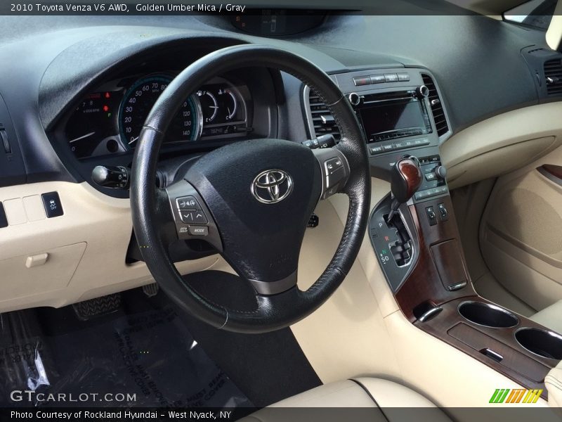 Golden Umber Mica / Gray 2010 Toyota Venza V6 AWD