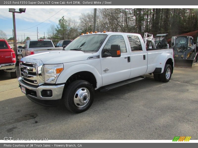 Oxford White / Steel 2015 Ford F350 Super Duty XLT Crew Cab 4x4 DRW