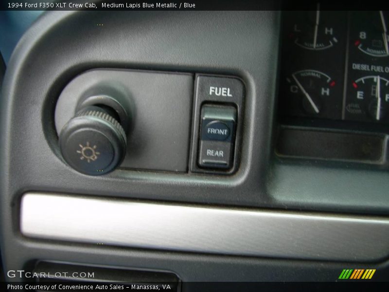 Medium Lapis Blue Metallic / Blue 1994 Ford F350 XLT Crew Cab