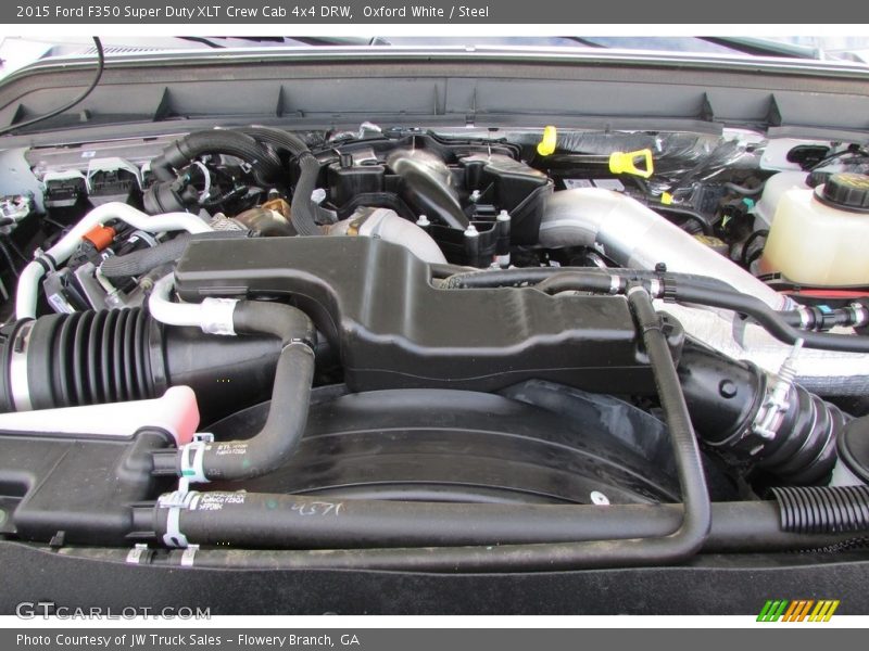 Oxford White / Steel 2015 Ford F350 Super Duty XLT Crew Cab 4x4 DRW