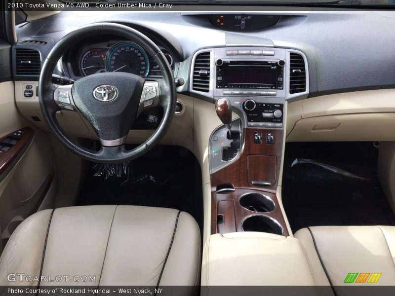 Golden Umber Mica / Gray 2010 Toyota Venza V6 AWD