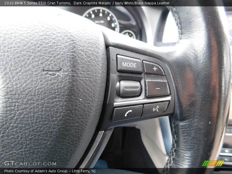 Dark Graphite Metallic / Ivory White/Black Nappa Leather 2010 BMW 5 Series 550i Gran Turismo