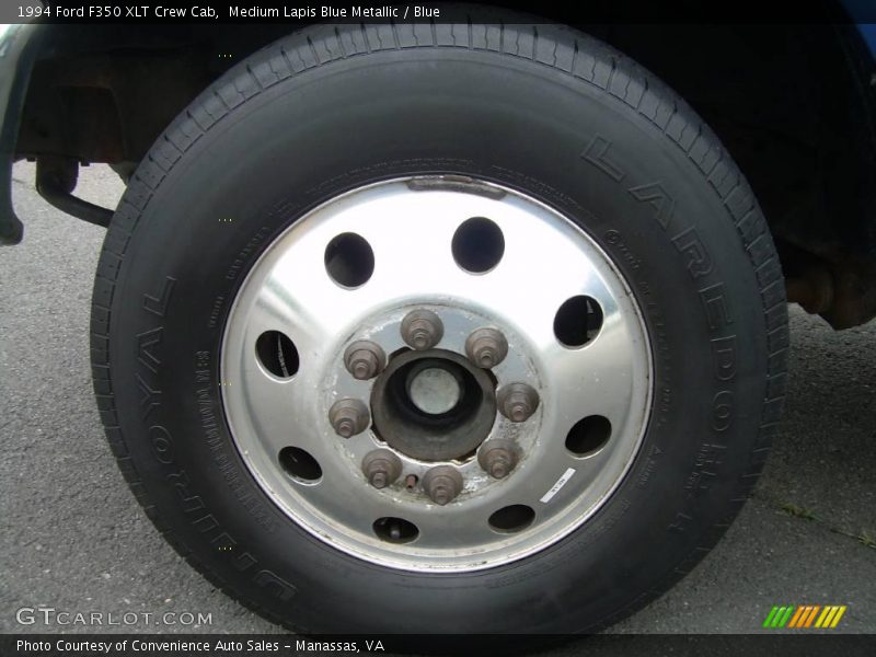 Medium Lapis Blue Metallic / Blue 1994 Ford F350 XLT Crew Cab
