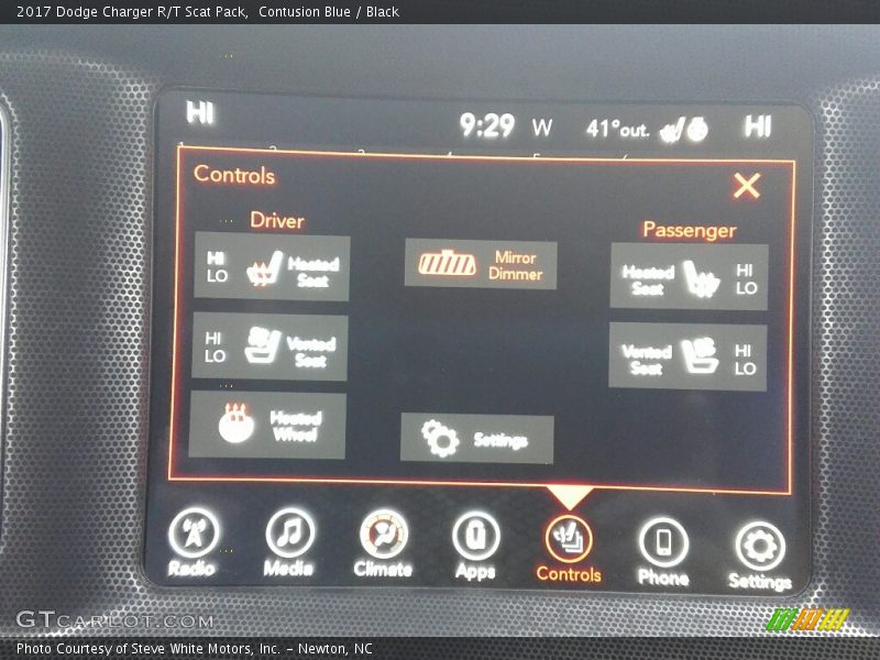 Contusion Blue / Black 2017 Dodge Charger R/T Scat Pack