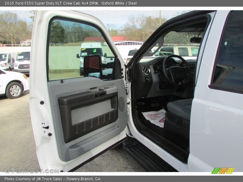 Oxford White / Steel 2015 Ford F350 Super Duty XLT Crew Cab 4x4 DRW