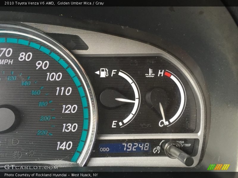 Golden Umber Mica / Gray 2010 Toyota Venza V6 AWD