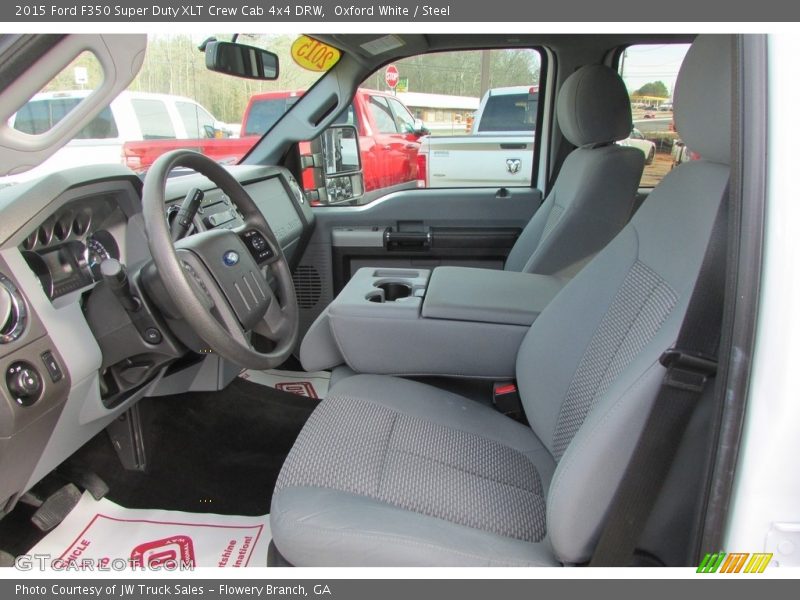 Oxford White / Steel 2015 Ford F350 Super Duty XLT Crew Cab 4x4 DRW