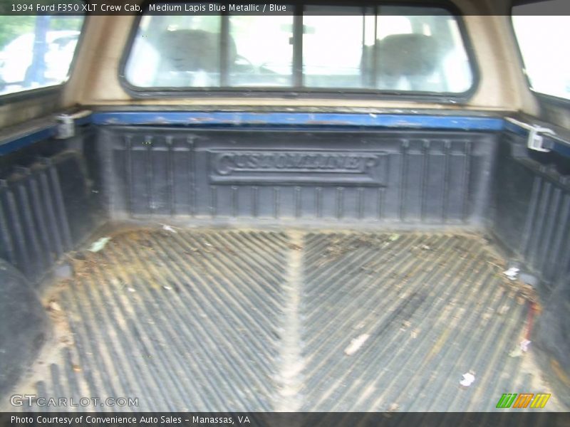 Medium Lapis Blue Metallic / Blue 1994 Ford F350 XLT Crew Cab