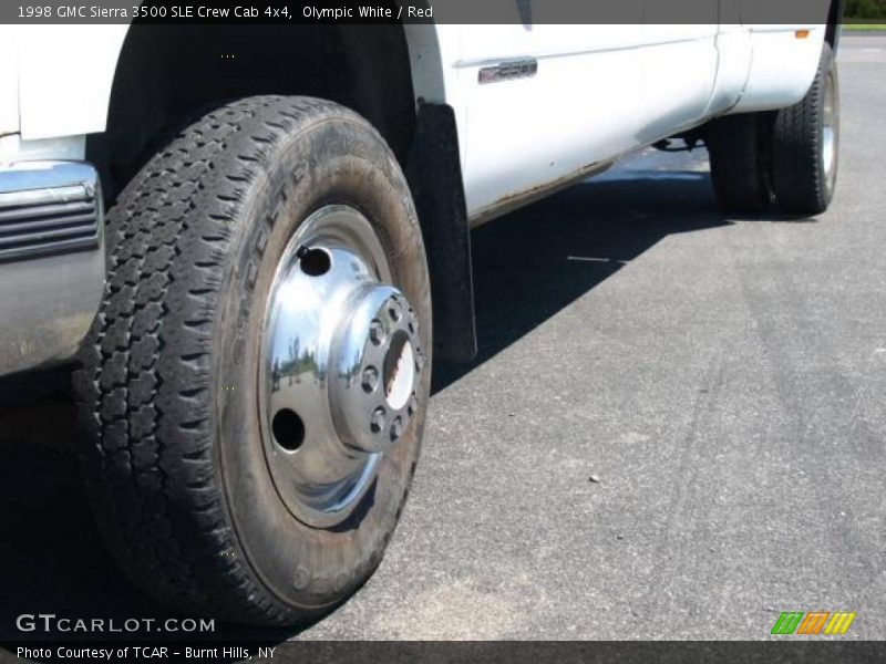 Olympic White / Red 1998 GMC Sierra 3500 SLE Crew Cab 4x4