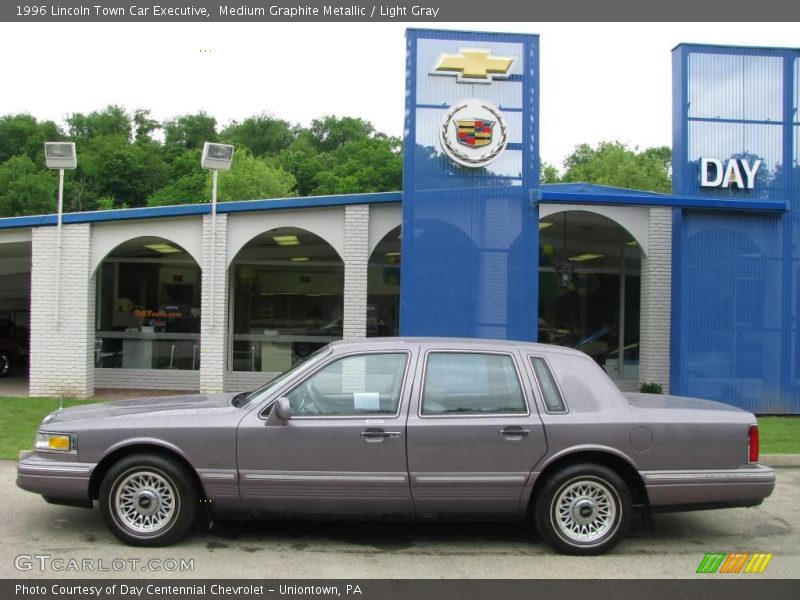Medium Graphite Metallic / Light Gray 1996 Lincoln Town Car Executive