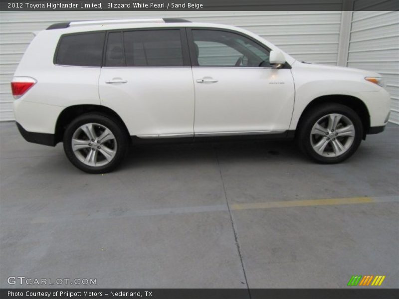 Blizzard White Pearl / Sand Beige 2012 Toyota Highlander Limited
