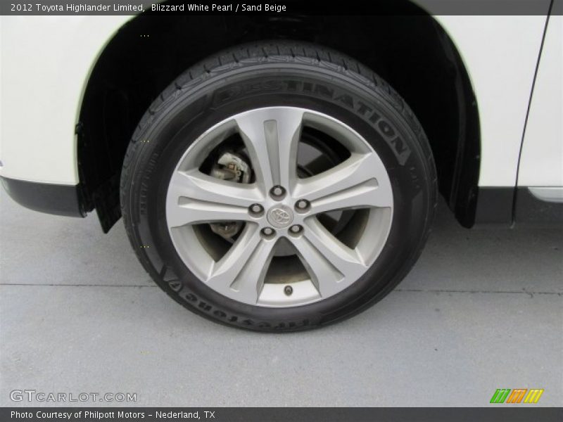 Blizzard White Pearl / Sand Beige 2012 Toyota Highlander Limited