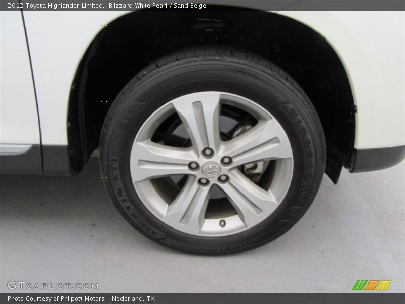 Blizzard White Pearl / Sand Beige 2012 Toyota Highlander Limited