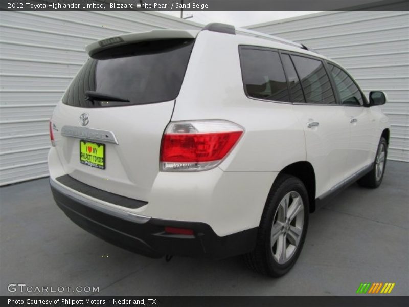 Blizzard White Pearl / Sand Beige 2012 Toyota Highlander Limited