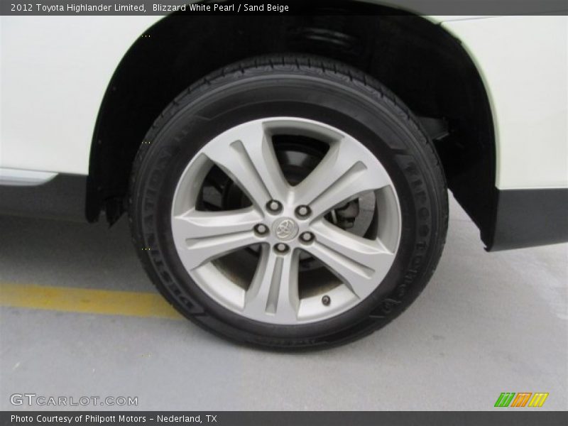 Blizzard White Pearl / Sand Beige 2012 Toyota Highlander Limited