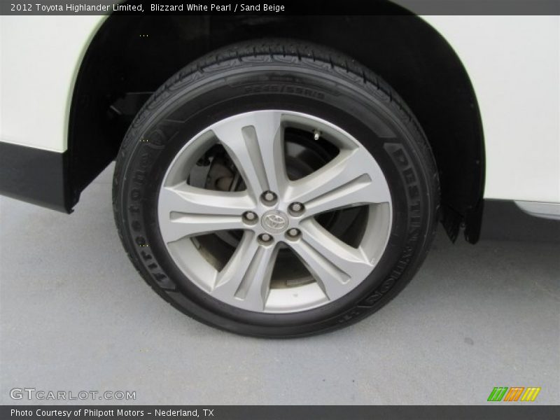 Blizzard White Pearl / Sand Beige 2012 Toyota Highlander Limited