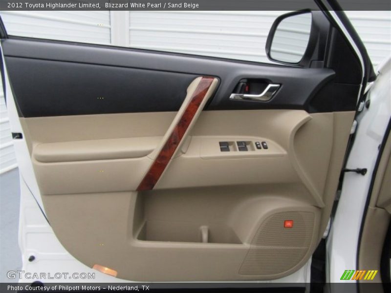 Blizzard White Pearl / Sand Beige 2012 Toyota Highlander Limited