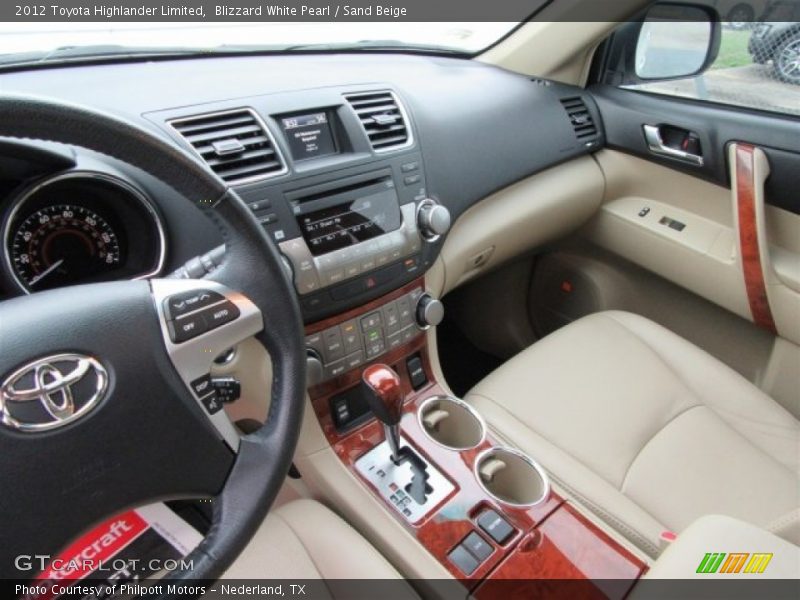 Blizzard White Pearl / Sand Beige 2012 Toyota Highlander Limited
