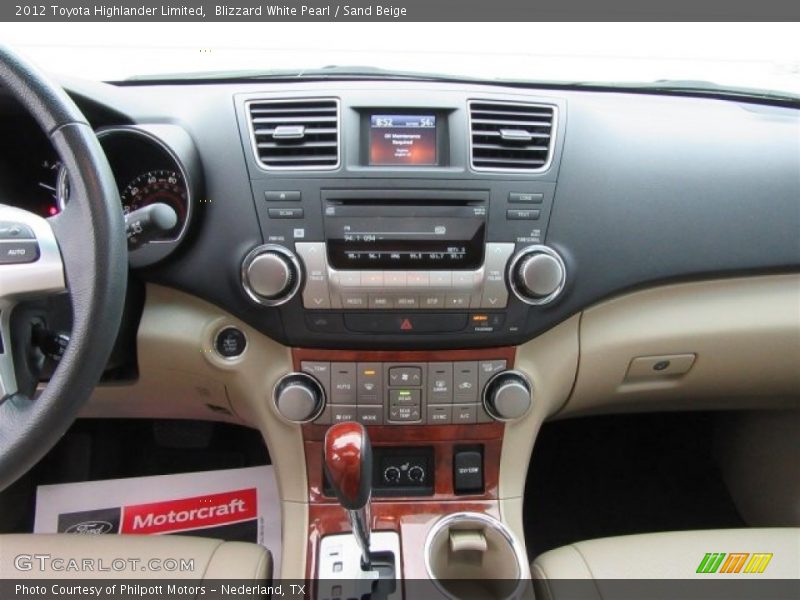 Blizzard White Pearl / Sand Beige 2012 Toyota Highlander Limited