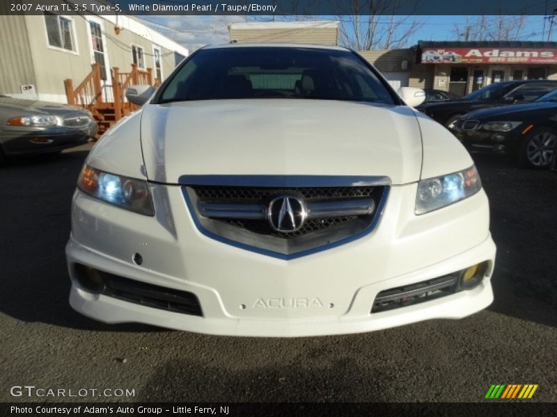White Diamond Pearl / Taupe/Ebony 2007 Acura TL 3.5 Type-S