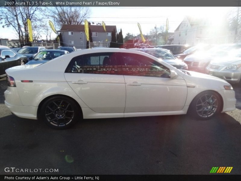 White Diamond Pearl / Taupe/Ebony 2007 Acura TL 3.5 Type-S